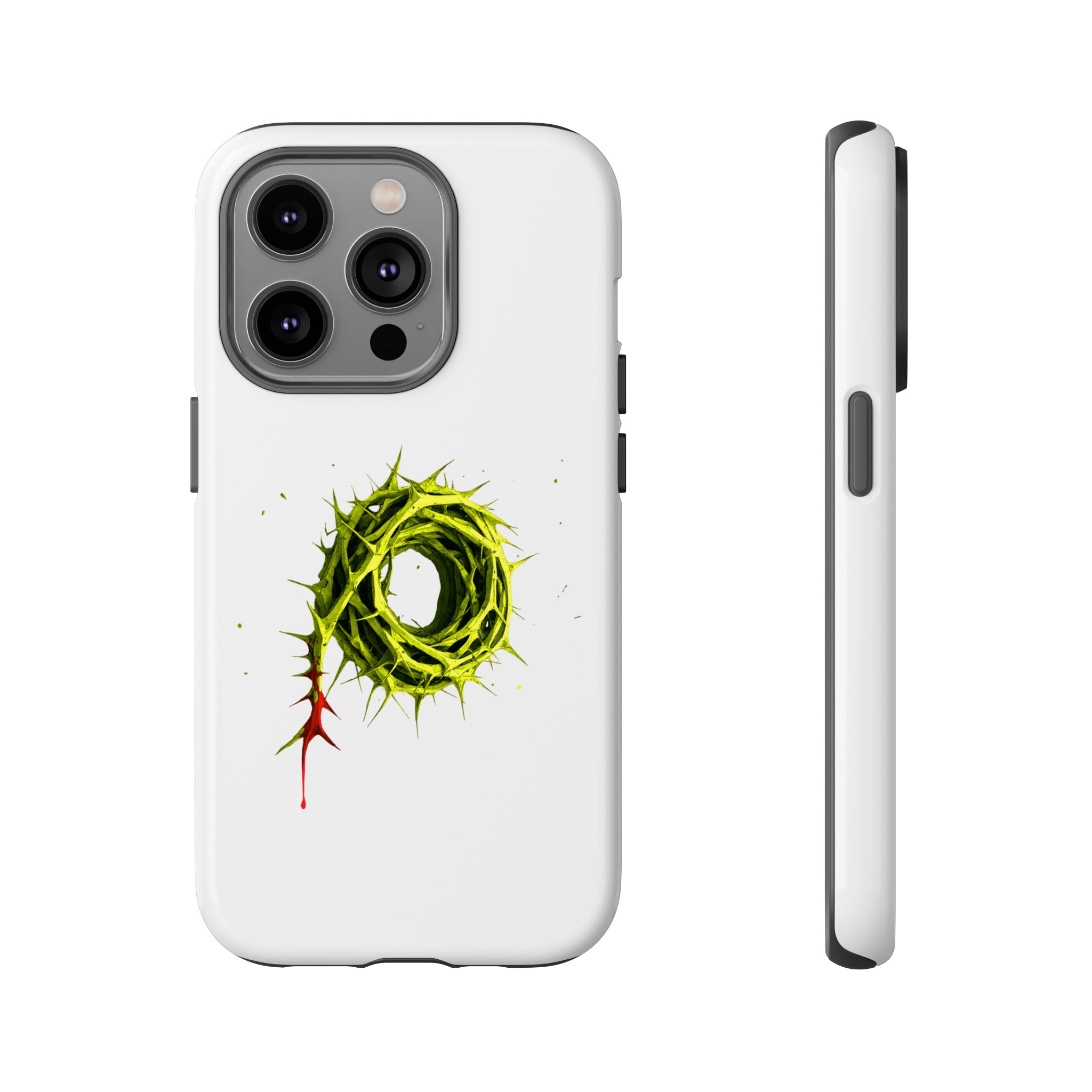 White Phone Case – Crown of Thorns Design (Symbol of Sacrifice & Strength) - Image 48