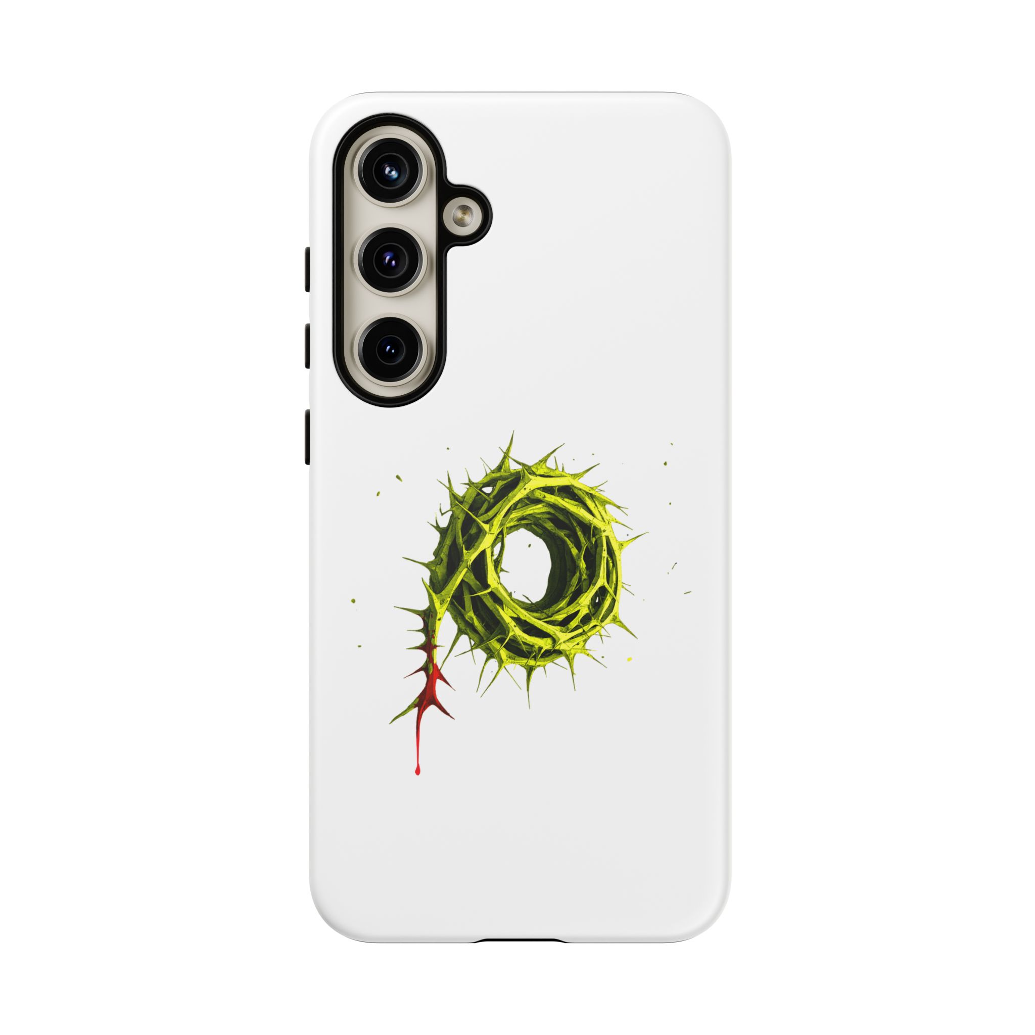 White Phone Case – Crown of Thorns Design (Symbol of Sacrifice & Strength) - Image 71