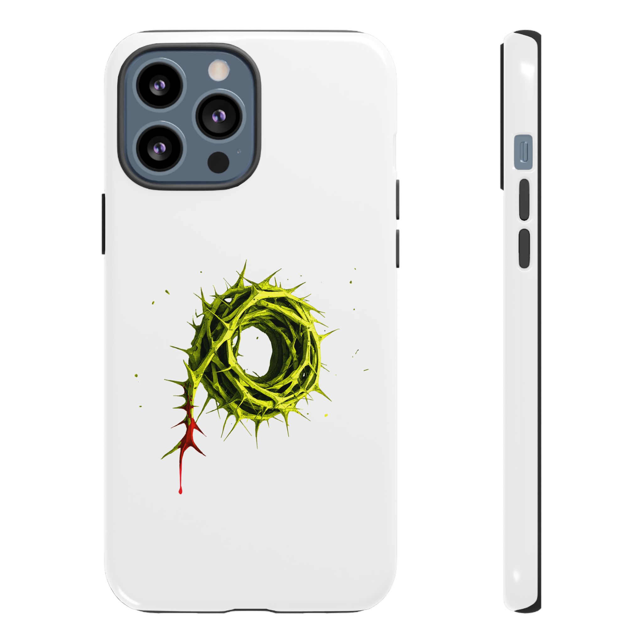 White Phone Case – Crown of Thorns Design (Symbol of Sacrifice & Strength) - Image 34