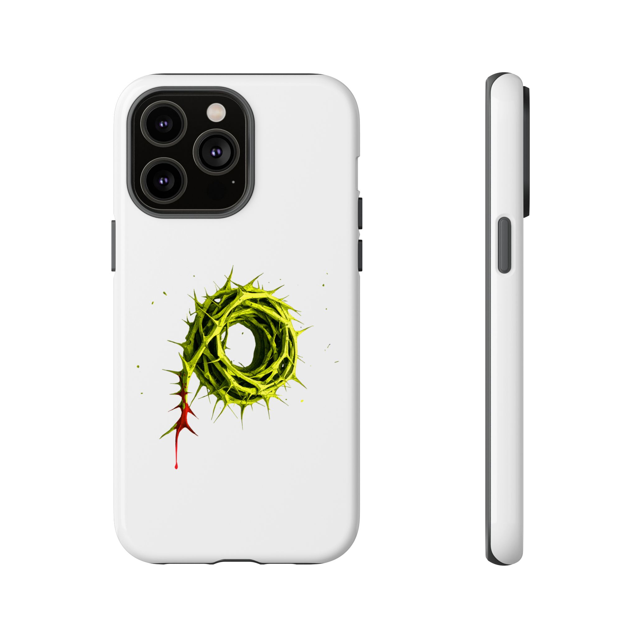 White Phone Case – Crown of Thorns Design (Symbol of Sacrifice & Strength) - Image 52