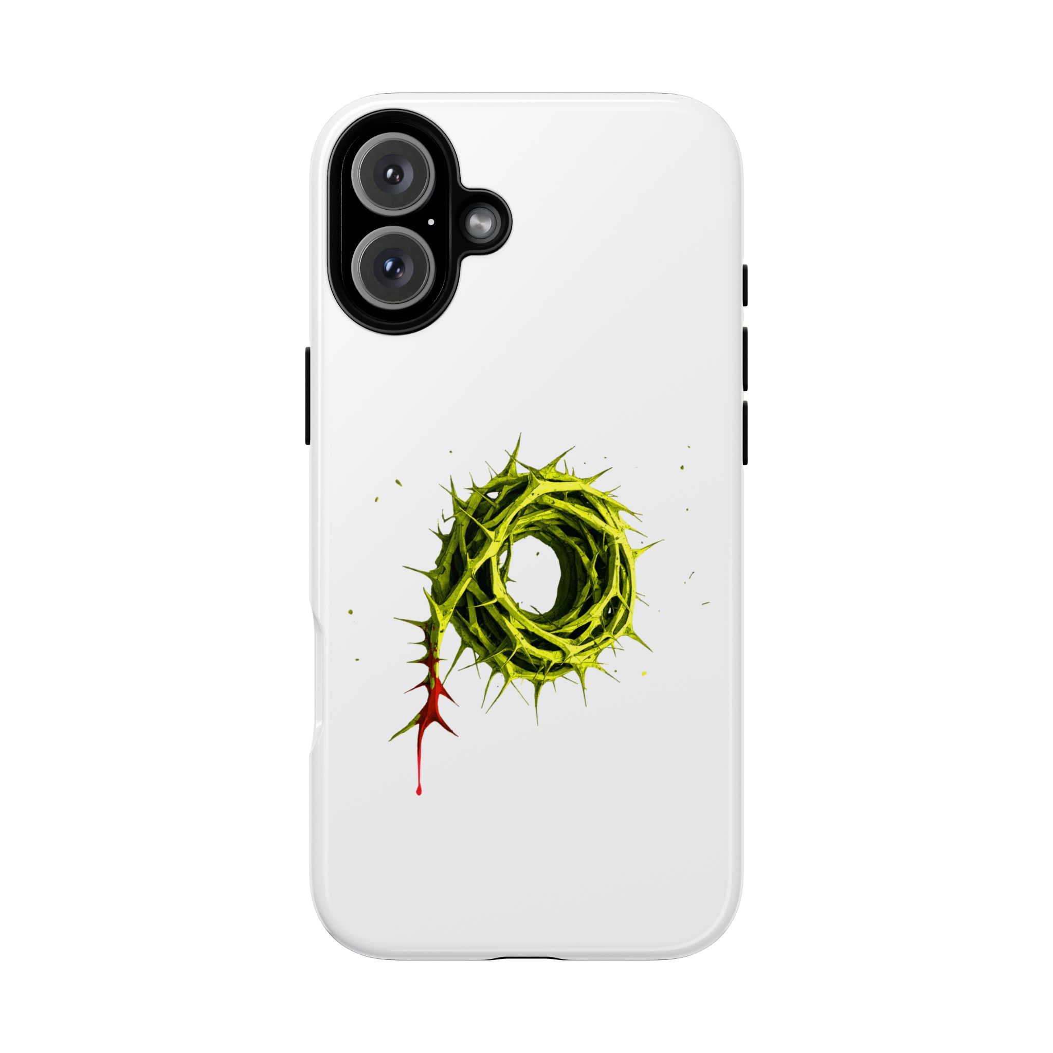 White Phone Case – Crown of Thorns Design (Symbol of Sacrifice & Strength) - Image 74