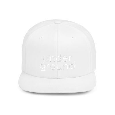 Flat Bill Snapback 'Underground' (White Embroidery)