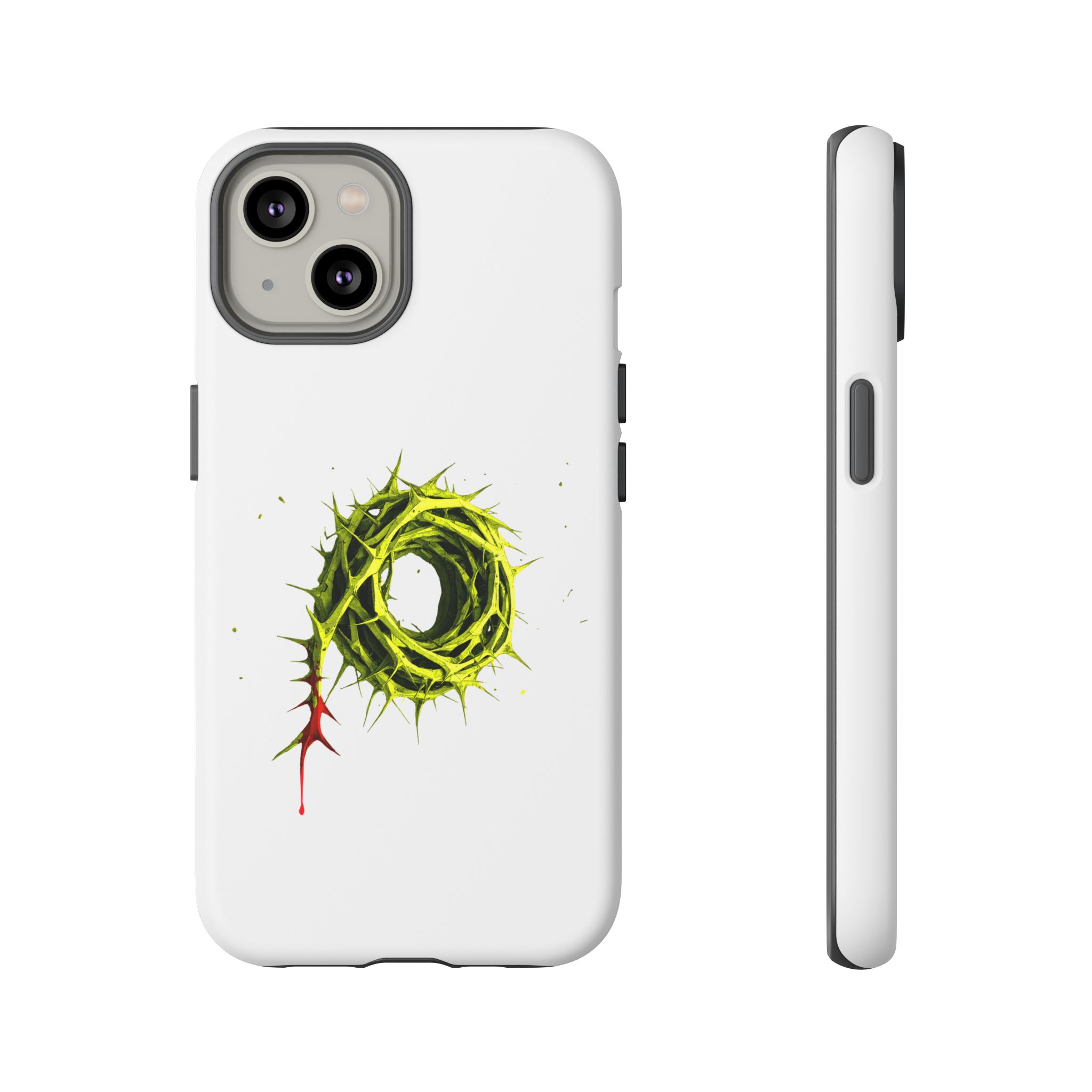 White Phone Case – Crown of Thorns Design (Symbol of Sacrifice & Strength) - Image 47