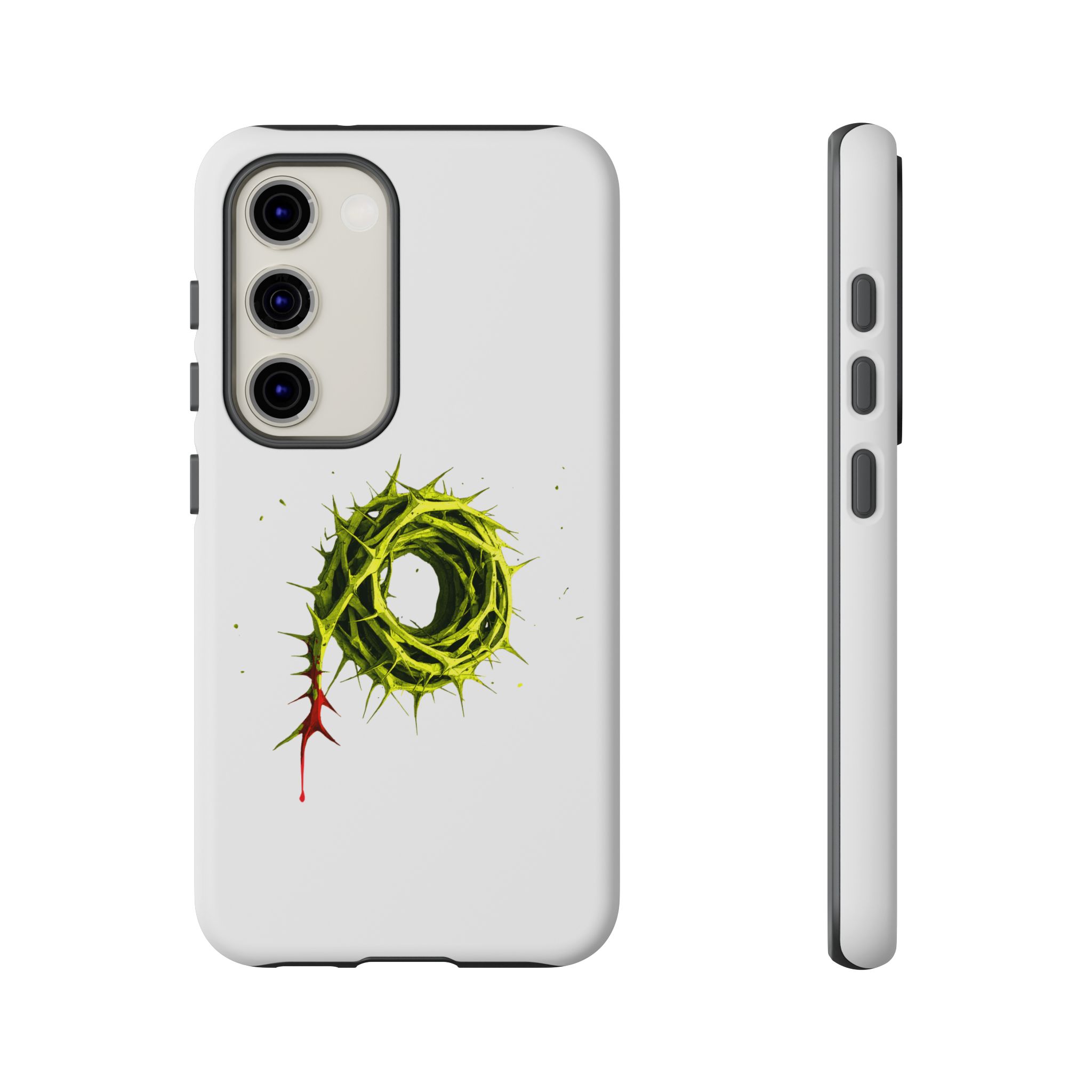 White Phone Case – Crown of Thorns Design (Symbol of Sacrifice & Strength) - Image 55