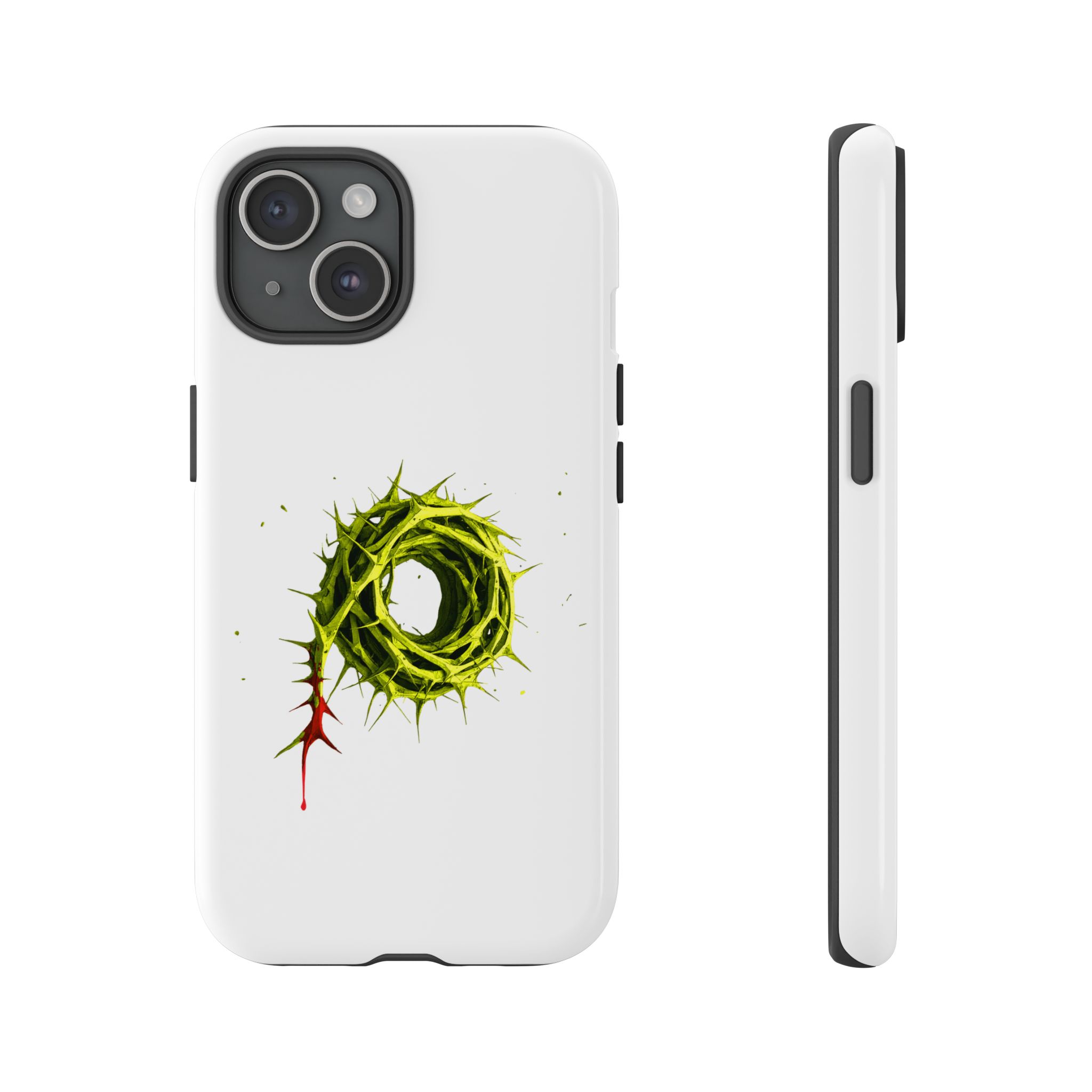 White Phone Case – Crown of Thorns Design (Symbol of Sacrifice & Strength) - Image 60