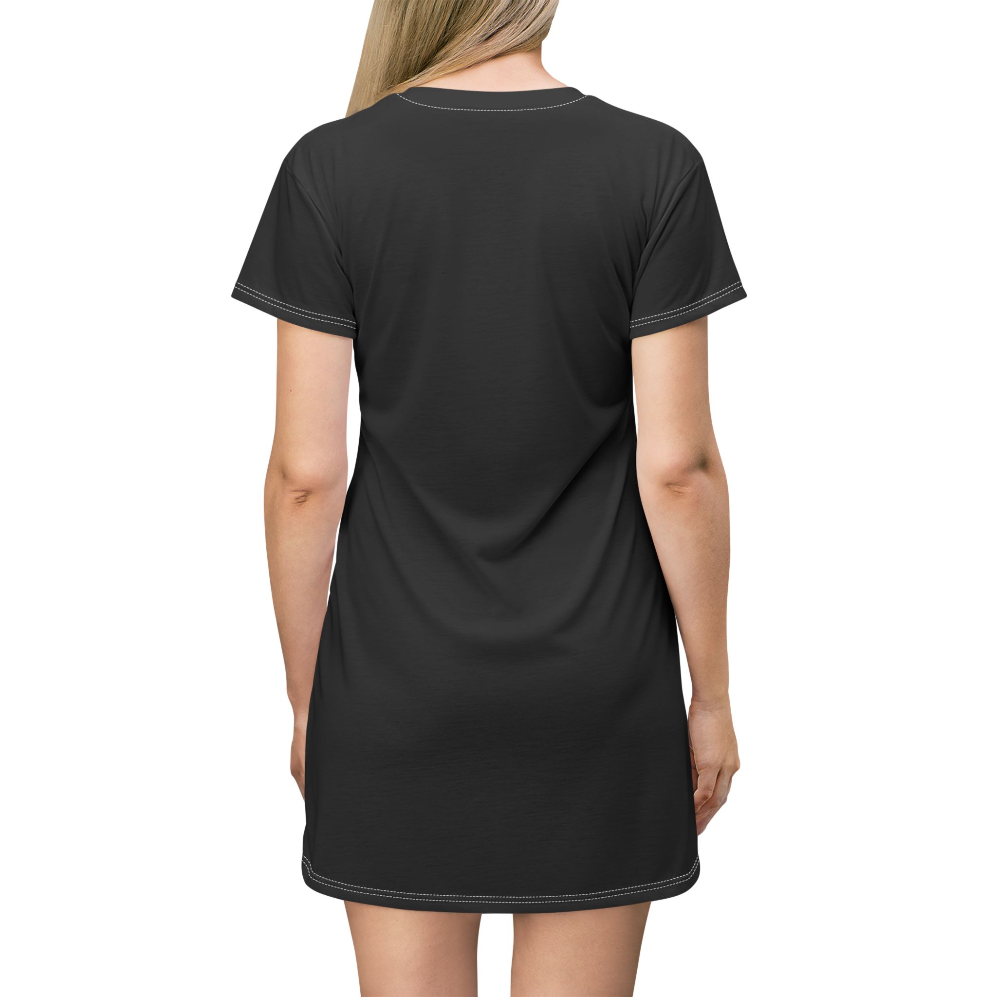 "Crown of Thorns" Black T-Shirt Dress - Image 3