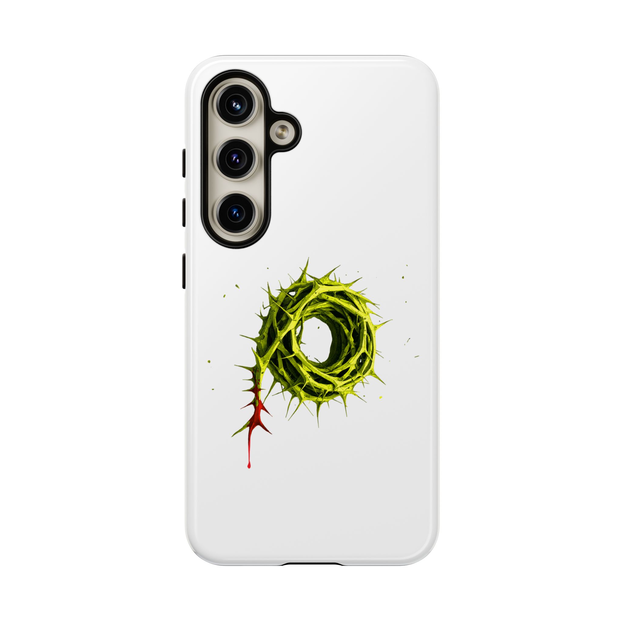 White Phone Case – Crown of Thorns Design (Symbol of Sacrifice & Strength) - Image 68