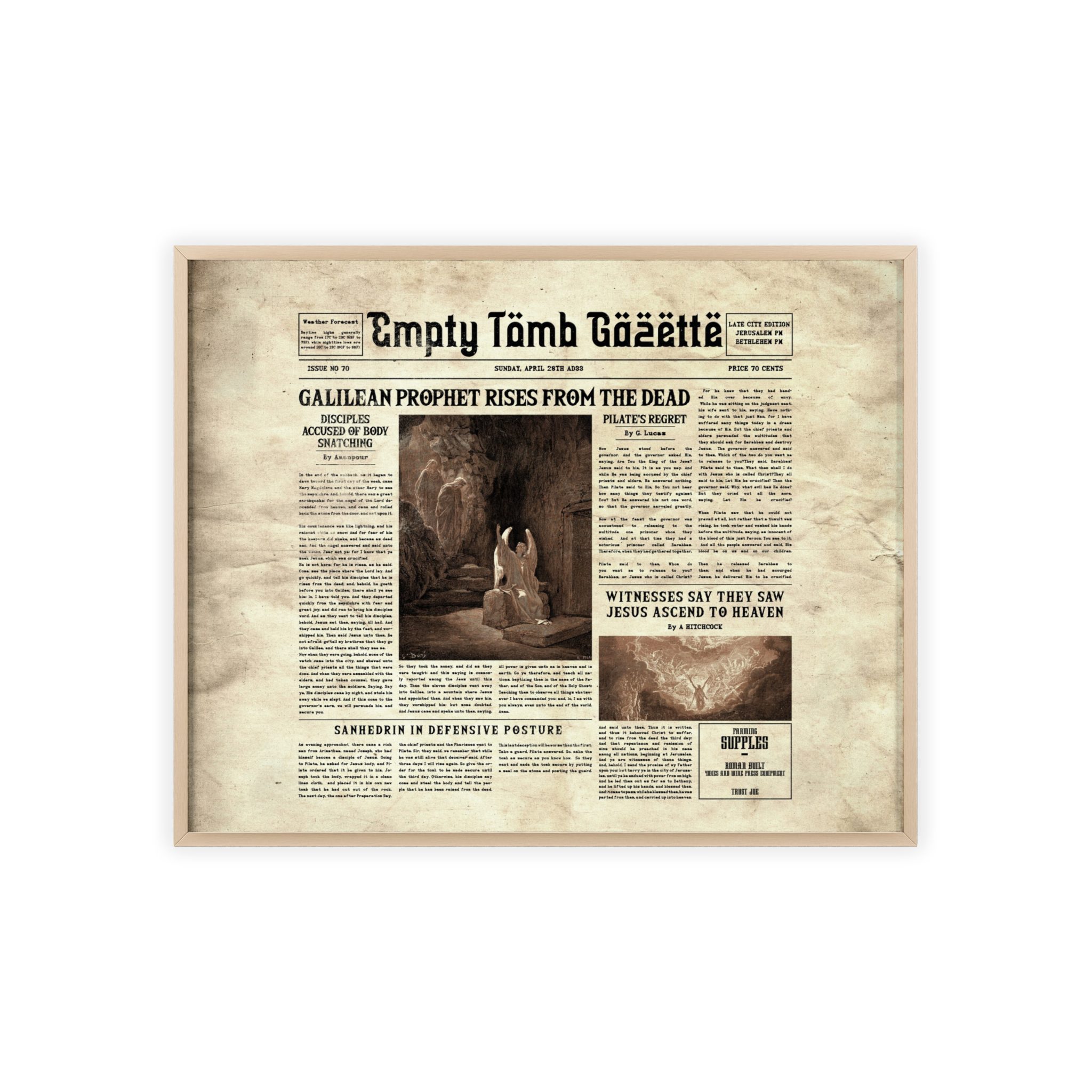 “Empty Tomb” Wooden Framed Poster - Image 13