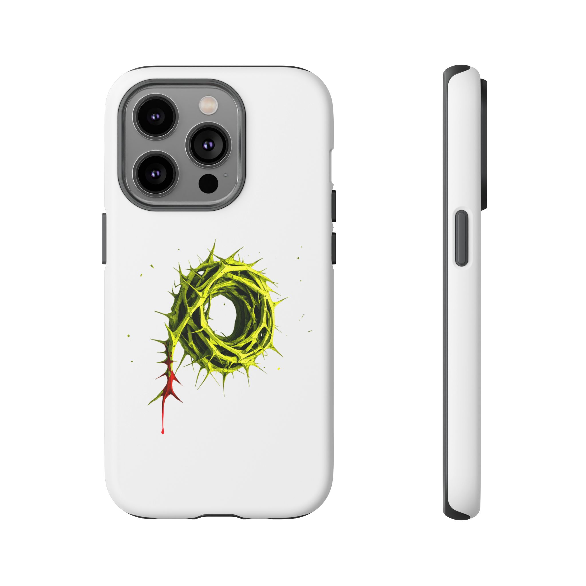 White Phone Case – Crown of Thorns Design (Symbol of Sacrifice & Strength) - Image 49