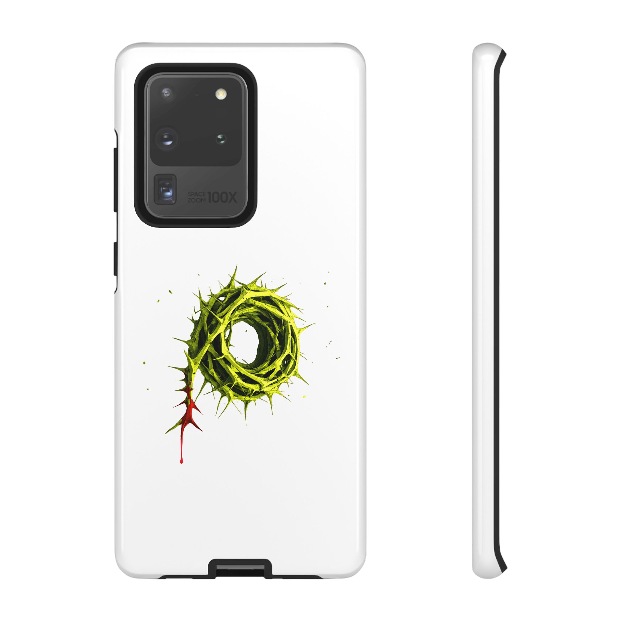 White Phone Case – Crown of Thorns Design (Symbol of Sacrifice & Strength) - Image 18