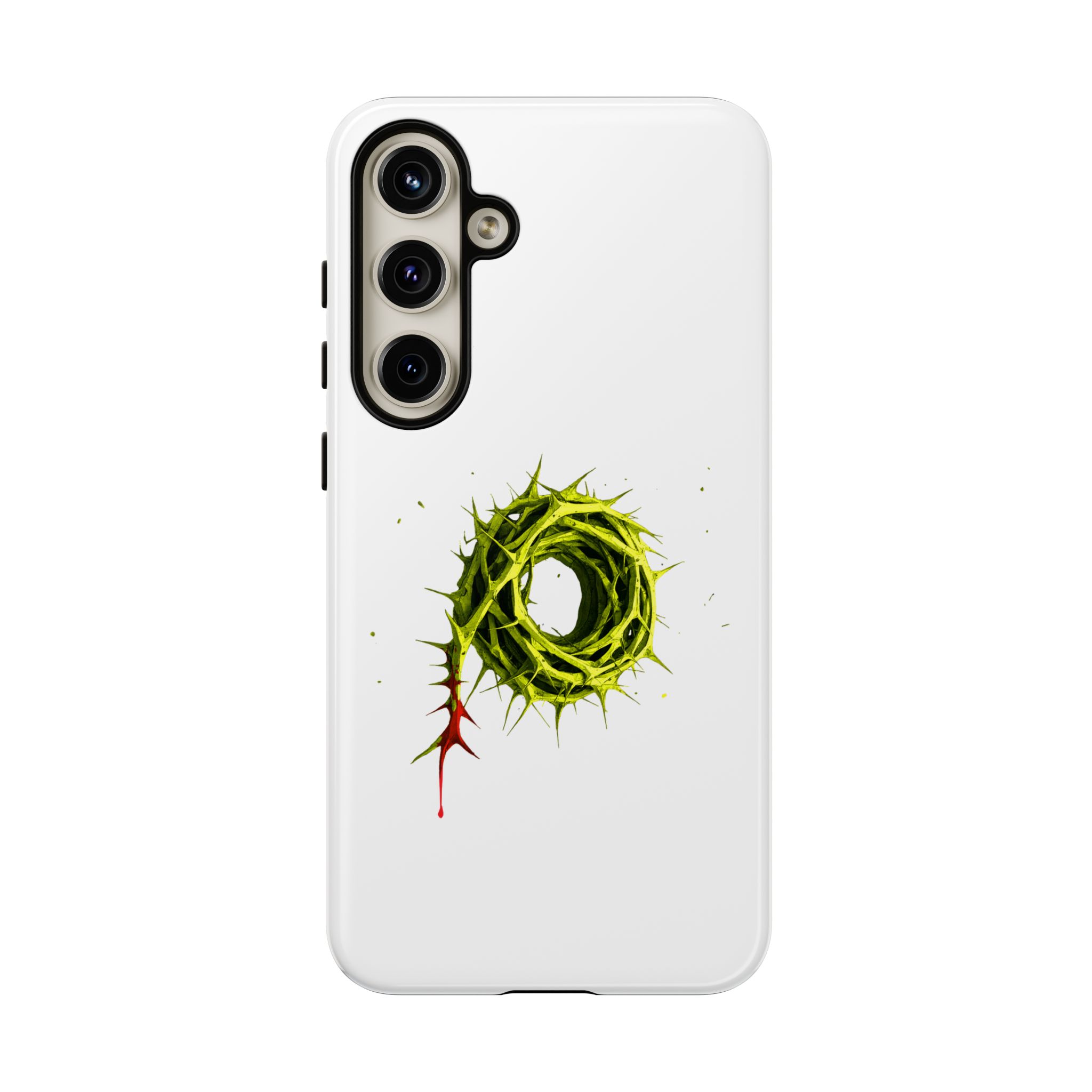White Phone Case – Crown of Thorns Design (Symbol of Sacrifice & Strength) - Image 70