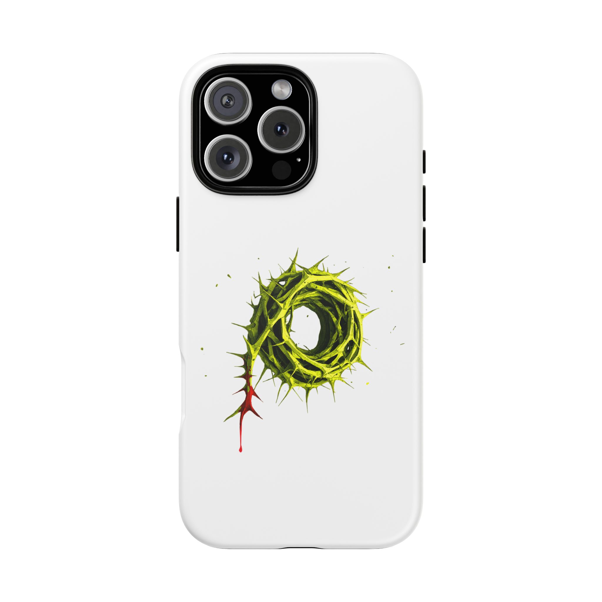 White Phone Case – Crown of Thorns Design (Symbol of Sacrifice & Strength) - Image 81