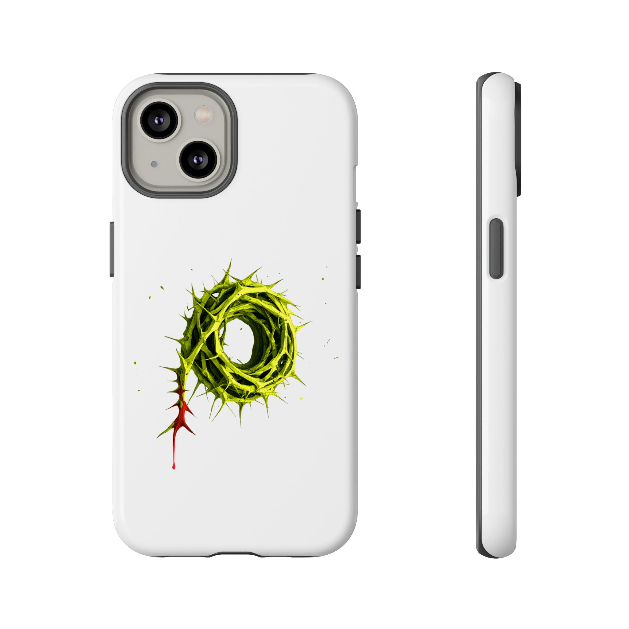 White Phone Case – Crown of Thorns Design (Symbol of Sacrifice & Strength) - Image 46
