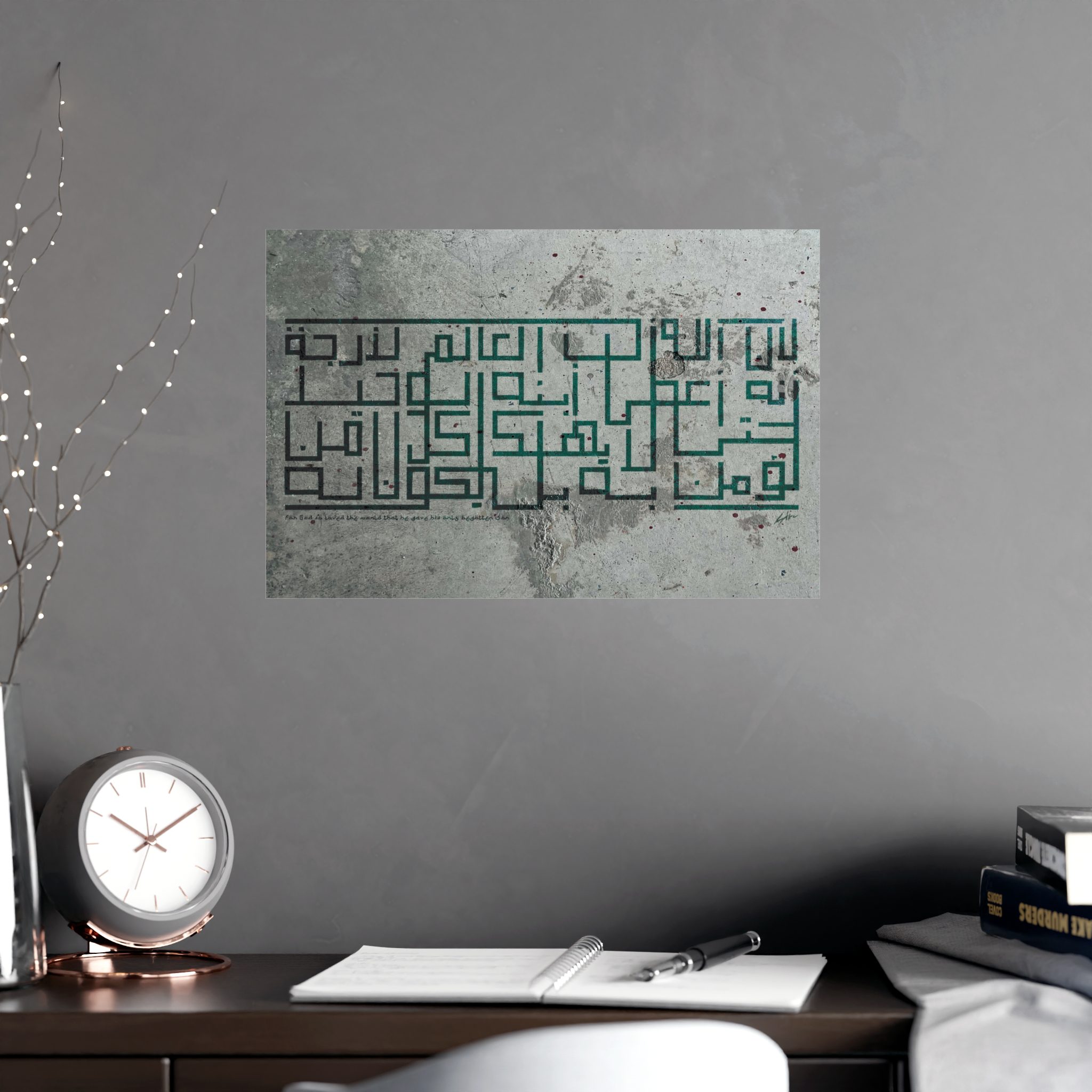 “For God So Loved the World…” – Inspirational Matte Wall Poster with Arabic Calligraphy (John 3:16) - Image 8