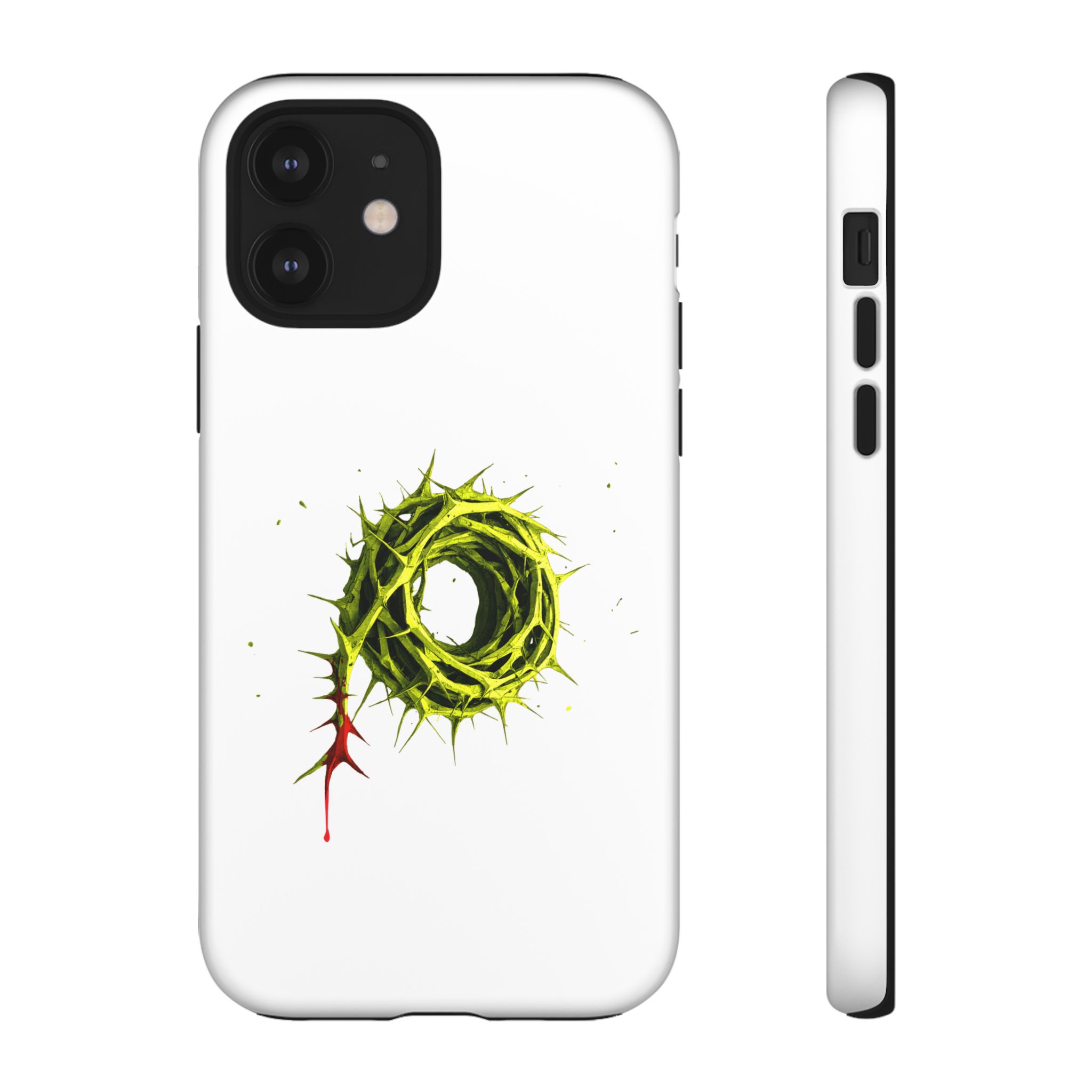 White Phone Case – Crown of Thorns Design (Symbol of Sacrifice & Strength) - Image 25