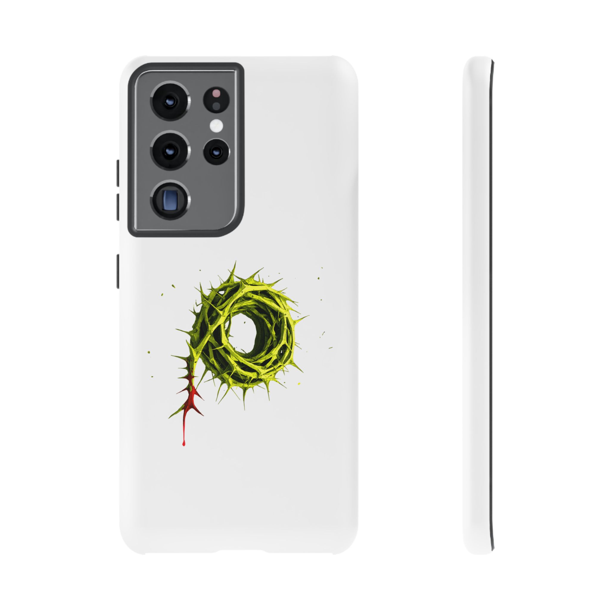 White Phone Case – Crown of Thorns Design (Symbol of Sacrifice & Strength) - Image 37