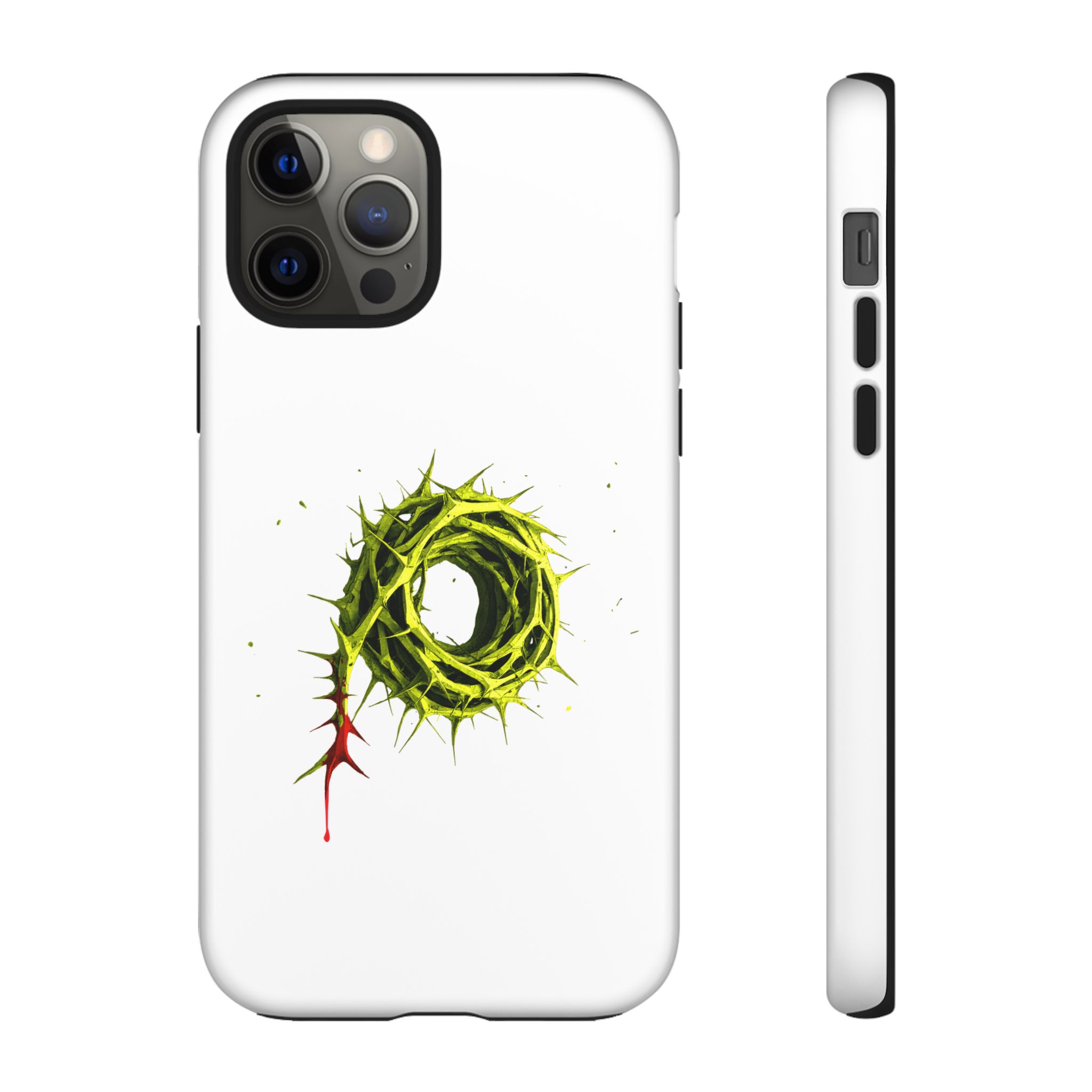White Phone Case – Crown of Thorns Design (Symbol of Sacrifice & Strength) - Image 27