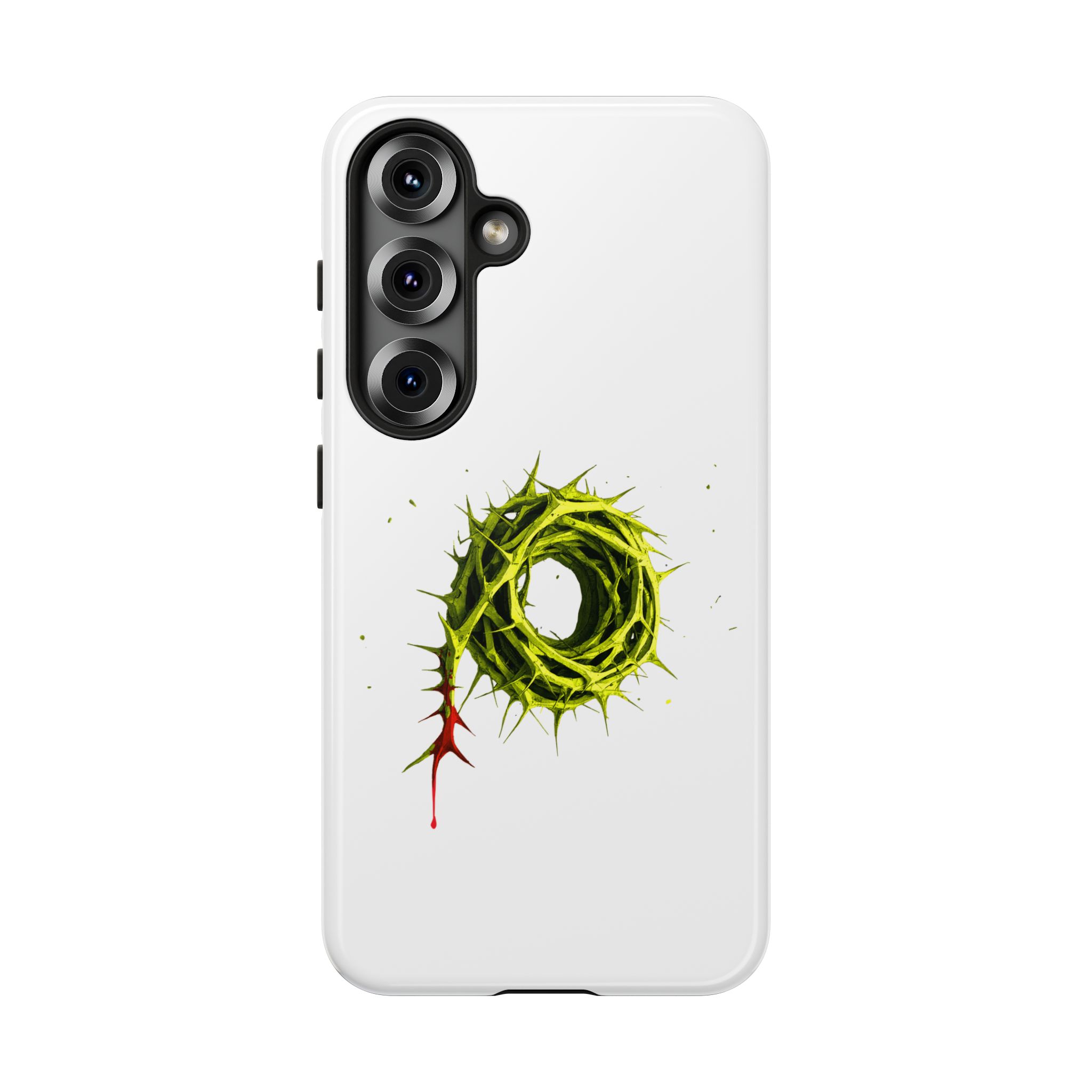 White Phone Case – Crown of Thorns Design (Symbol of Sacrifice & Strength) - Image 84