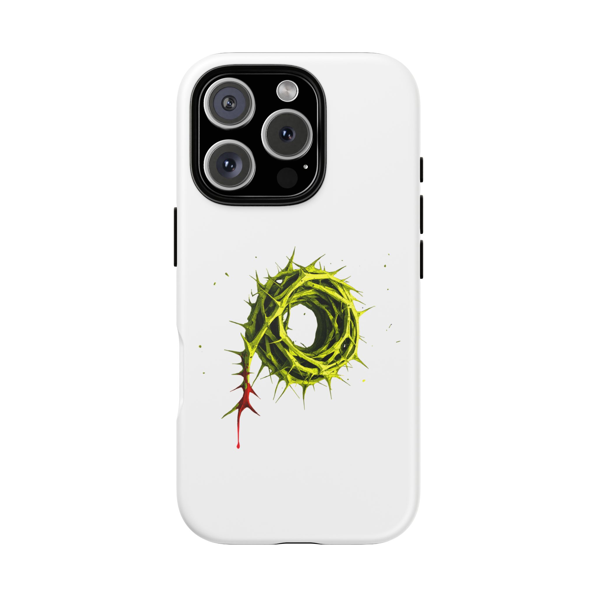 White Phone Case – Crown of Thorns Design (Symbol of Sacrifice & Strength) - Image 76