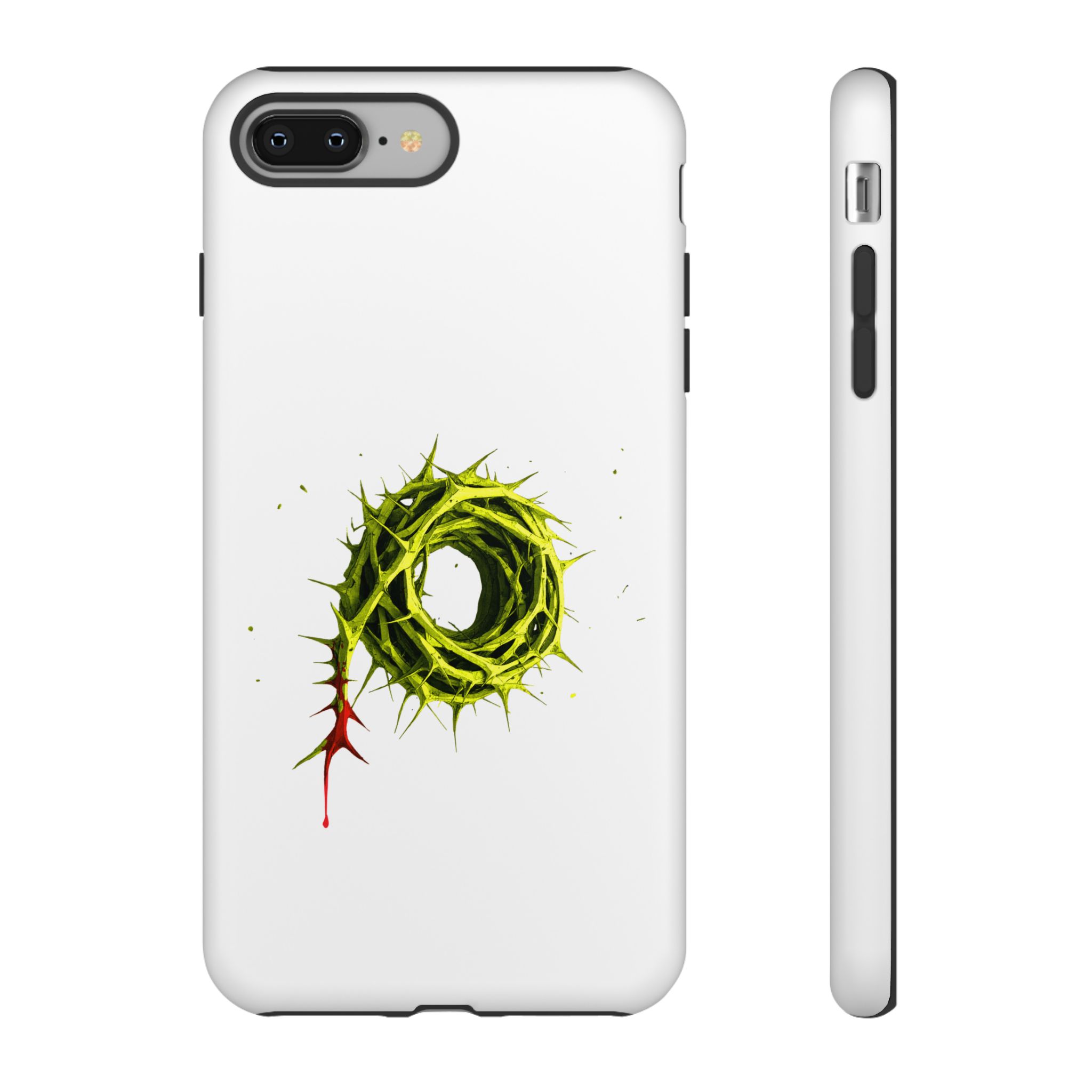 White Phone Case – Crown of Thorns Design (Symbol of Sacrifice & Strength) - Image 7