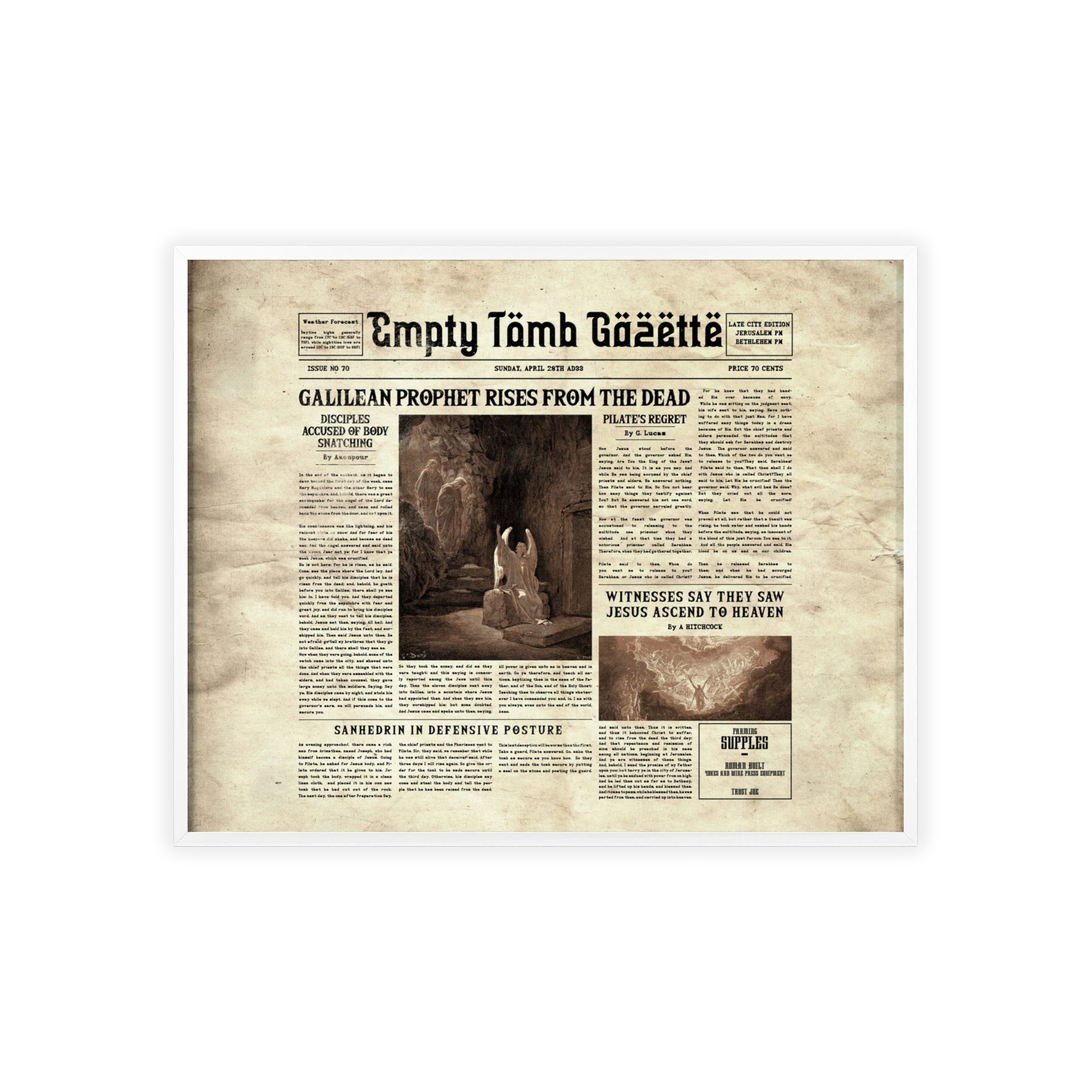 “Empty Tomb” Wooden Framed Poster - Image 17