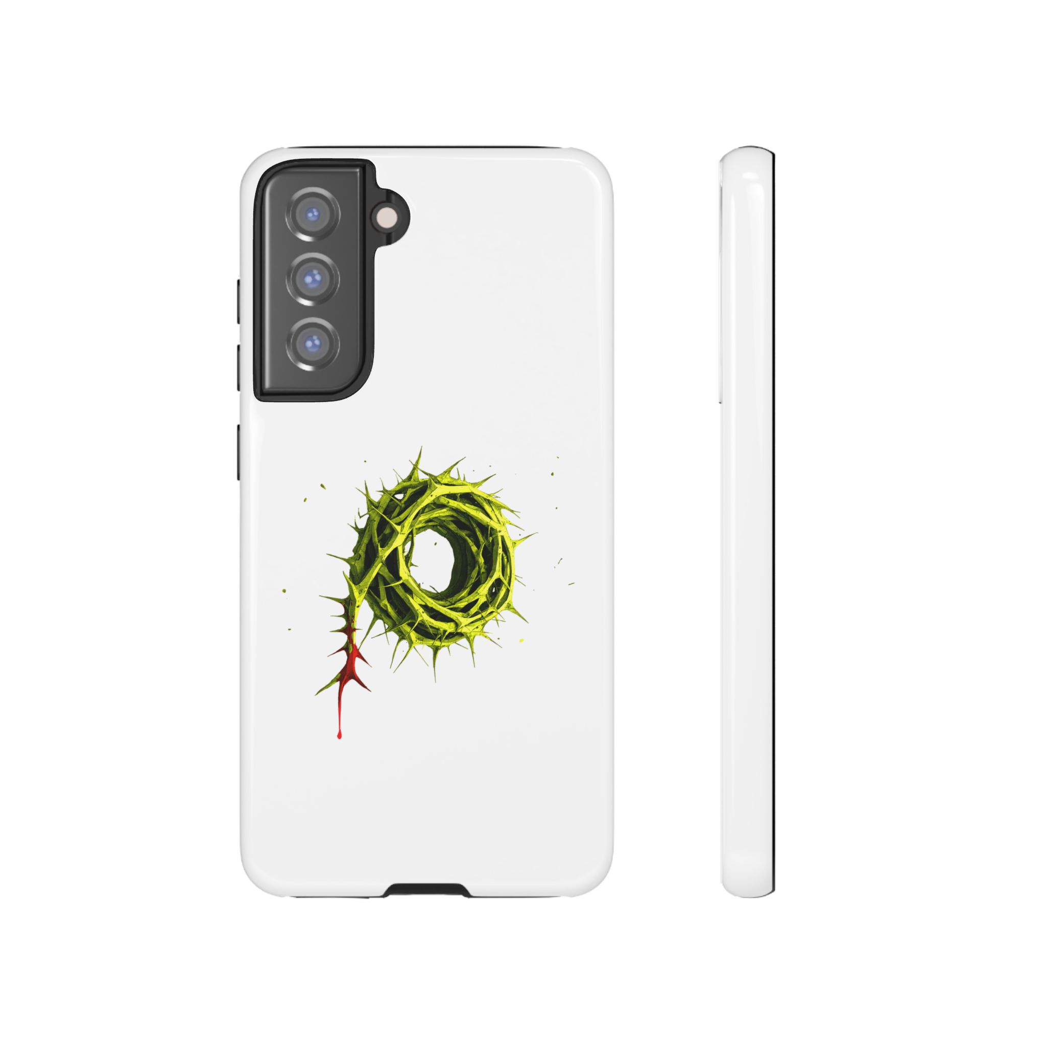 White Phone Case – Crown of Thorns Design (Symbol of Sacrifice & Strength) - Image 42