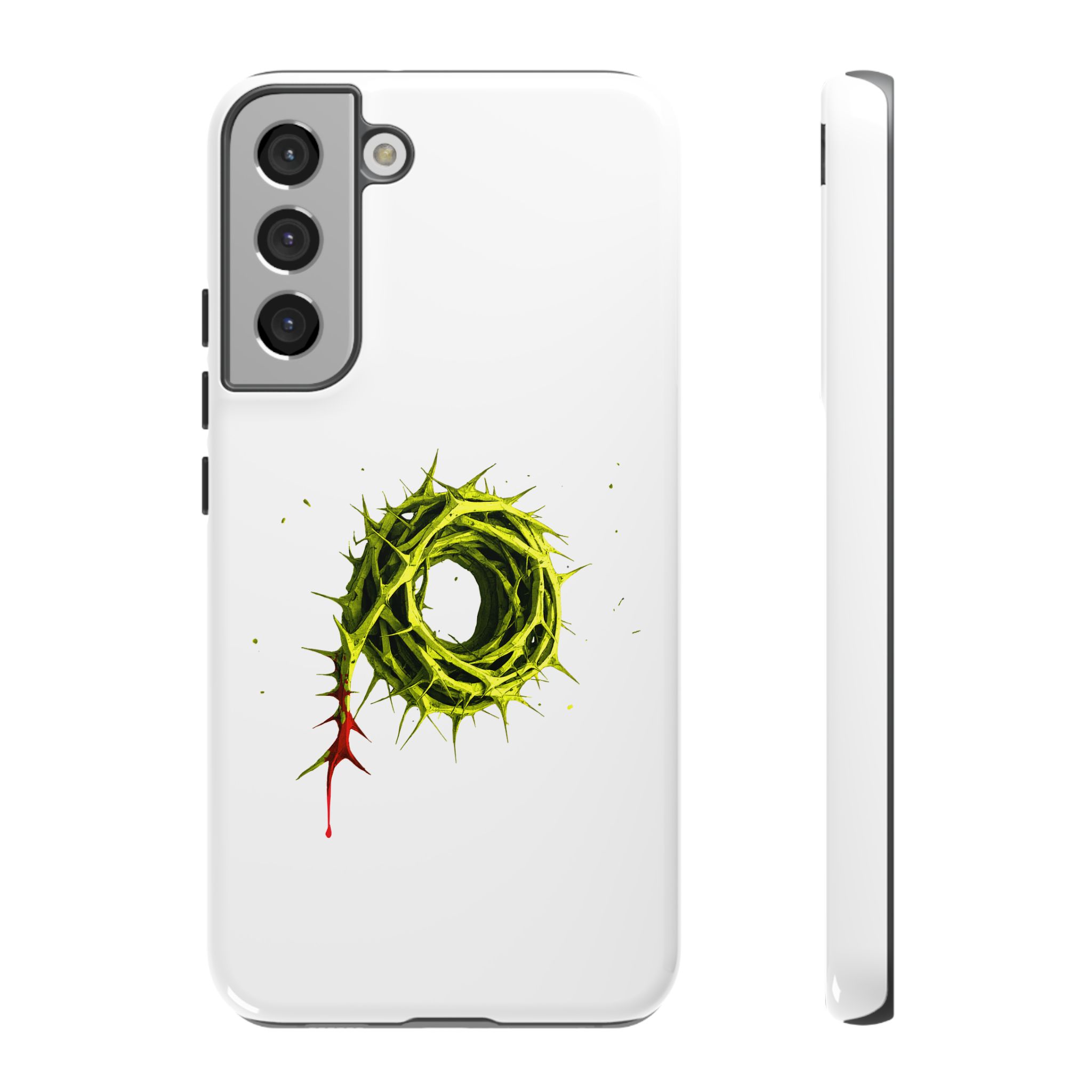 White Phone Case – Crown of Thorns Design (Symbol of Sacrifice & Strength) - Image 44