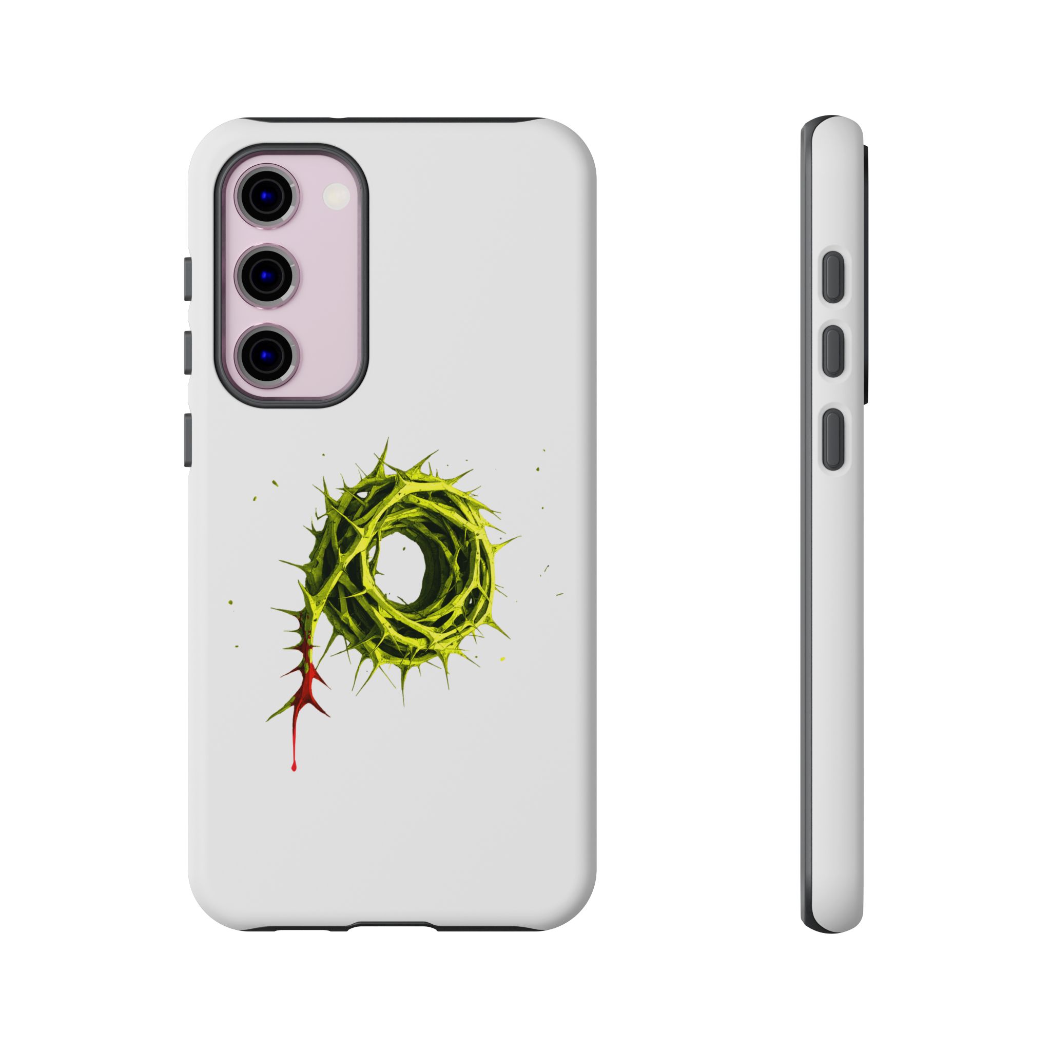 White Phone Case – Crown of Thorns Design (Symbol of Sacrifice & Strength) - Image 57